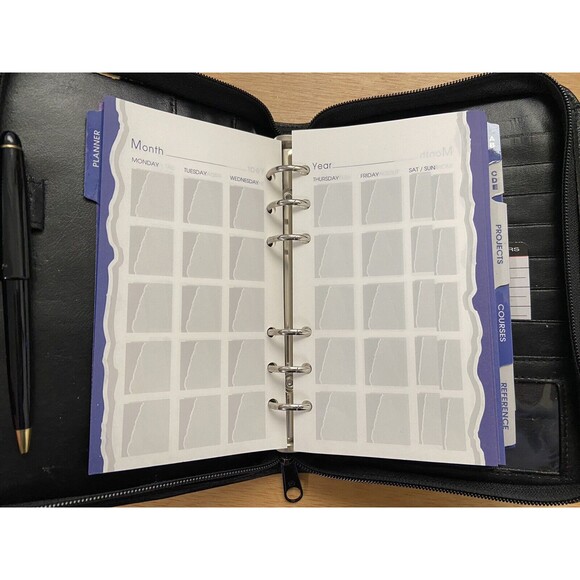 Mundi Mundex Zipper Day Planner Black - Picture 3 of 7